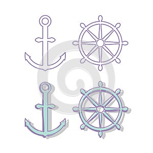 Anchors and steering wheel