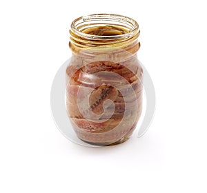 Anchovies on jar