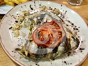 Anchovy pilaf Hamsi Pilav, Turkish Cuisine, Black Sea Speciality photo