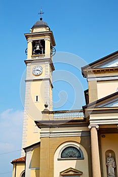 ancien clock to in italy europe old stone and bell