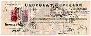 Anciennes marques franÃ§aises Chocolat Revillon 1937