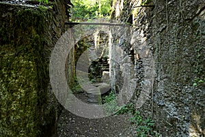 The ancient abandoned mines of Calferro in the archaeological mining park of Mulina di Stazzema, Tuscany. photo