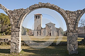 Ancient abbey of Castel San Vincenzo al Volturno photo
