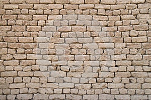 Ancient adobe wall closeup, Egypt