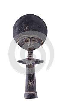 Ancient african wooden statue photo