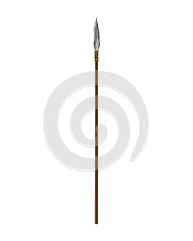 Ancient age stone tool for hunting or work. Cartoon spear, prehistoric caveman instrument. Vector illustration of