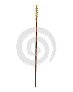 Ancient age stone tool for hunting or work. Cartoon spear, prehistoric caveman instrument. Vector illustration of