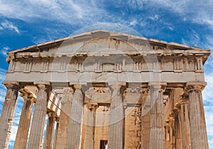 Ancient Agora in Athens, Greece - Temple of Hephaestus or Hephaisteion also Hephesteum or earlier as the Theseum