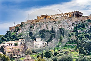 Ancient Agora Chuch Parthenon Acropolis Athens Greece