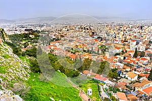 Ancient Agora Greek Neighborhoods From Acropolis Athens Greece