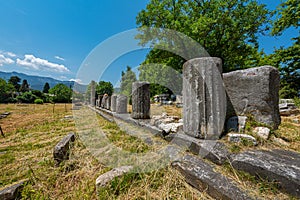 Ancient Agora in Limenas, (Thasos city), Thassos Island, Greece photo