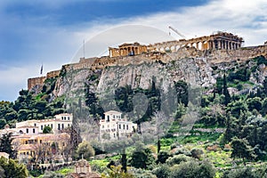 Ancient Agora Parthenon Acropolis Athens Greece