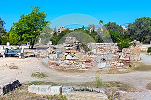 Ancient Agora view in, Athens, Greece