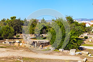 Ancient Agora view in, Athens, Greece