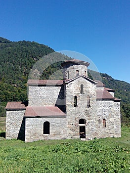 The ancient Alanian monastery near Arkhyz