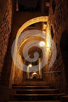 Ancient Alley in Jewish Quarter, Jerusale