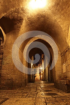 Ancient Alley in Jewish Quarter, Jerusale