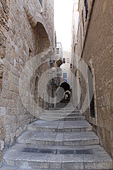 Ancient Alley in Jewish Quarter, Jerusale