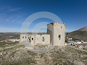 Ancient Almohad castle of La Estrella in the municipality of Teba in the province of Malaga