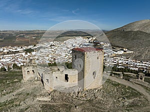 Ancient Almohad castle of La Estrella in the municipality of Teba in the province of Malaga