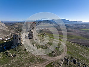 Ancient Almohad castle of La Estrella in the municipality of Teba in the province of Malaga