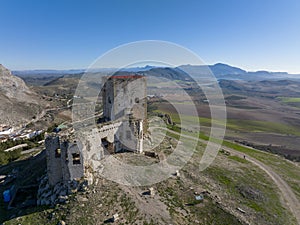 Ancient Almohad castle of La Estrella in the municipality of Teba in the province of Malaga