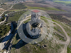 Ancient Almohad castle of La Estrella in the municipality of Teba in the province of Malaga