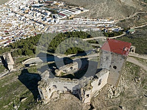 Ancient Almohad castle of La Estrella in the municipality of Teba in the province of Malaga