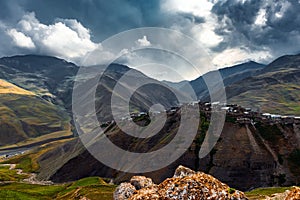 Ancient alpine village Khinalig in Azerbaijan