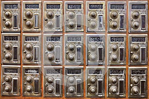 Ancient American safe deposit mail boxes