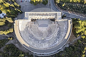 Ancient amphitheater Aspendos in Antalya, Turkey. stock image