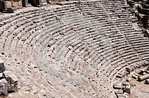 Ancient amphitheater in Myra, Turkey