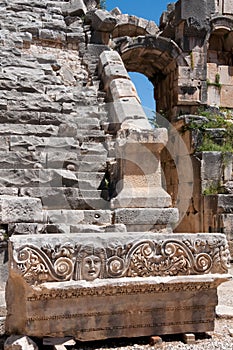Ancient amphitheater in Myra (Turkey)