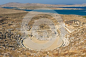 Ancient amphitheatre, Delos island, Greece