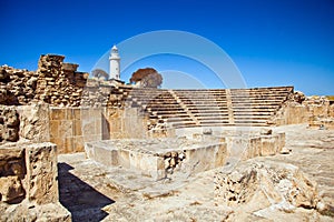 The ancient amphitheatre in Paphos, Cyprus