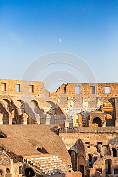 Ancient Amphitheatrum Flavium, Colosseum, Rome, Italy, Europe