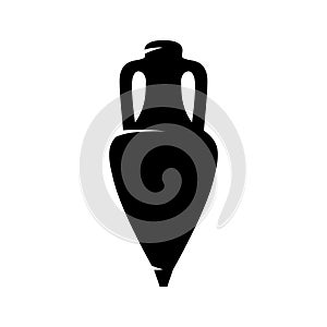 Ancient amphora icon. Design element for emblem, sign, badge.