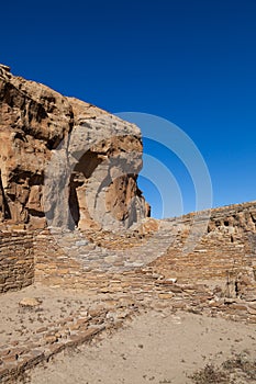 Ancient Anasazi Rock Wall Ruins