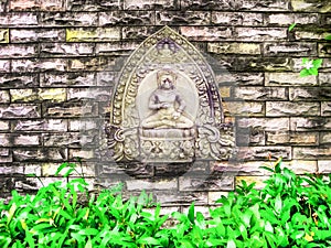 Ancient angel blick wall background