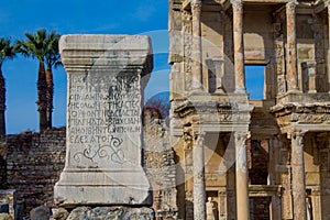 Ancient antique city of Efes, Ephesus ruins