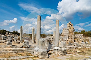 Ancient antique greek city ruins