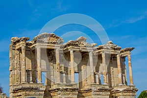 Ancient antique greek city ruins in Side, Turkey