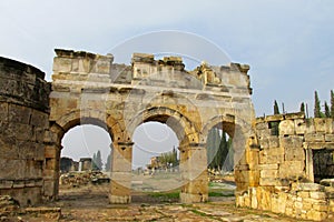 Ancient antique ruins of Hierapolis