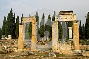 Ancient antique ruins of Hierapolis