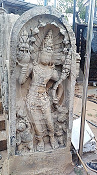 Ancient Anuradhapura Stone Carving in Sri Lanka