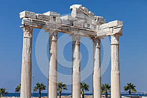 Ancient Apollo temple columns at Turkey Side