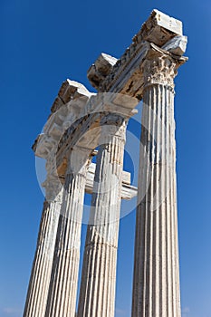 Ancient Apollo temple columns at Turkey Side