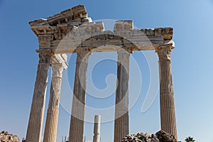 Ancient Apollo temple columns at Turkey Side