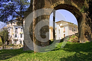 Ancient aqueduc Rome debris archaeology Italy