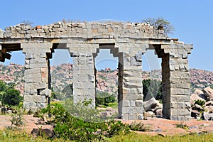 Ancient aqueduct of Hindu civilization in Hampi